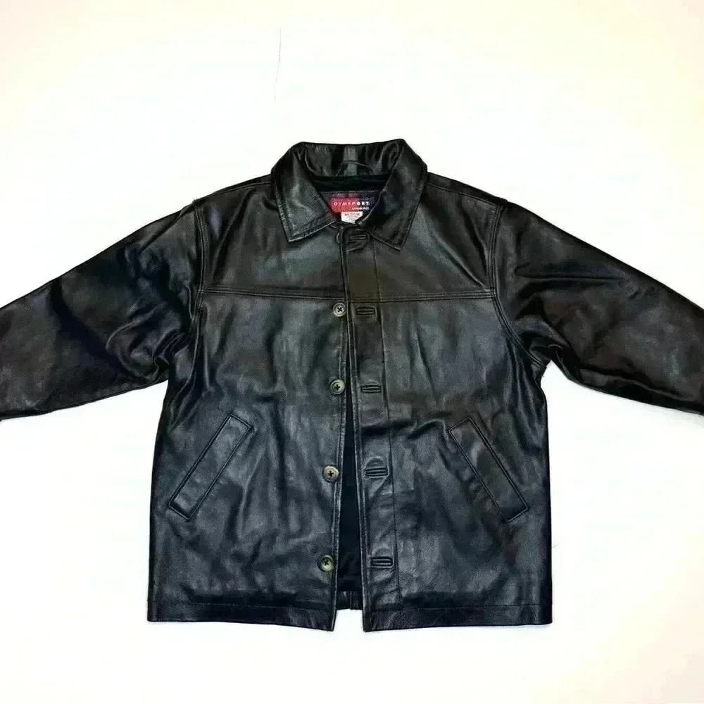 Gymsport Gymboree 100% Leather Dark Brown Fully Lined Jacket Youth 3 4 years M